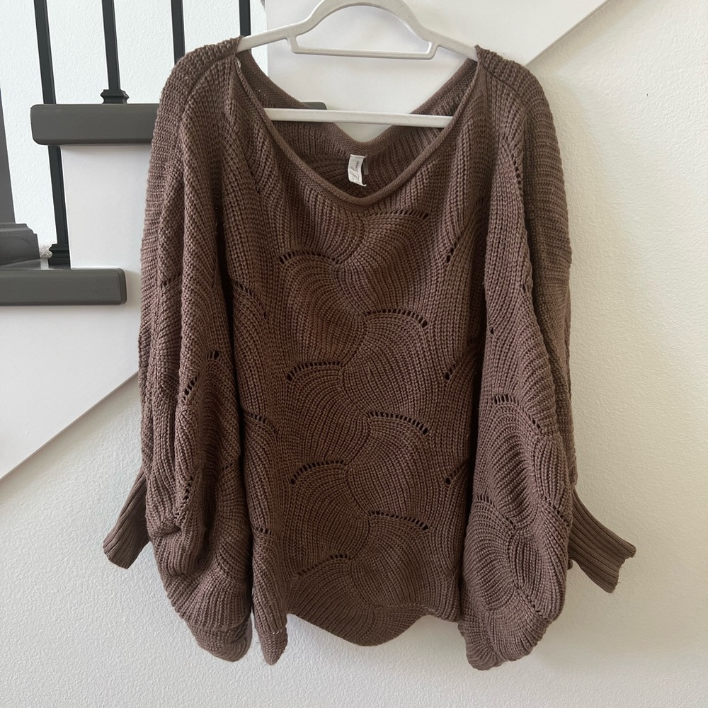 L Love Poncho Sweater